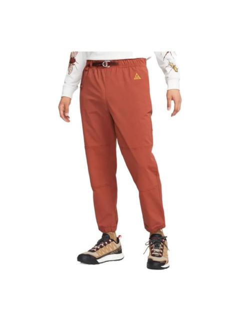 Men's Nike Solid Color Logo Printing Bundle Feet Sports Cozy Breathable Woven Casual Pants/Trousers 