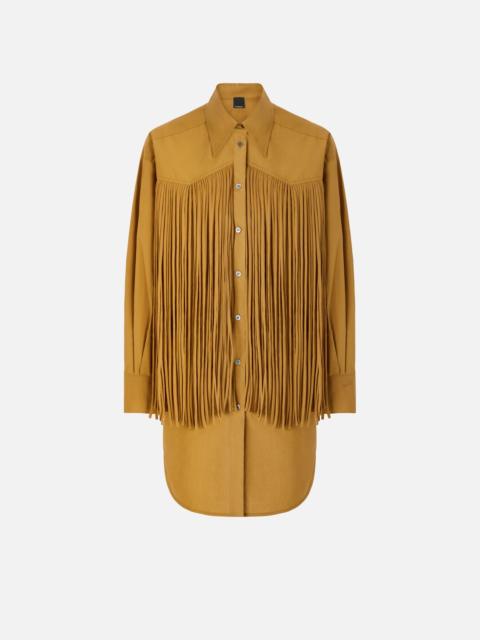 MINI SHIRT DRESS WITH FRINGING