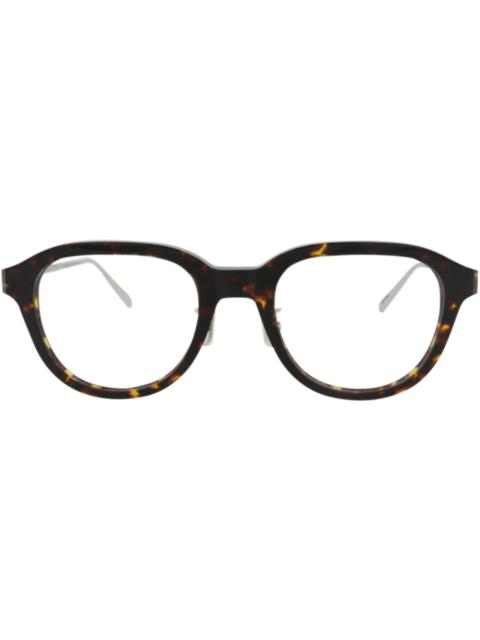 Berluti Round-Frame Titanium Optical Frames Havana Silver Transparent (BL50014U-51-052)