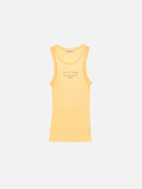 Sprayed logo tank top - Light yellow