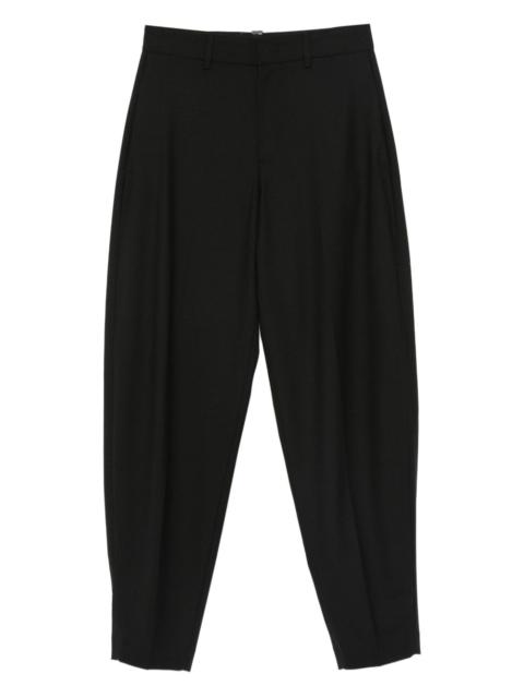 high-waisted tapered trousers