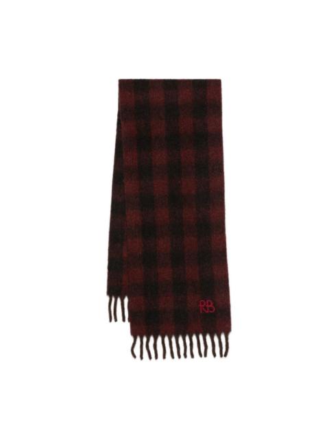 check-print scarf