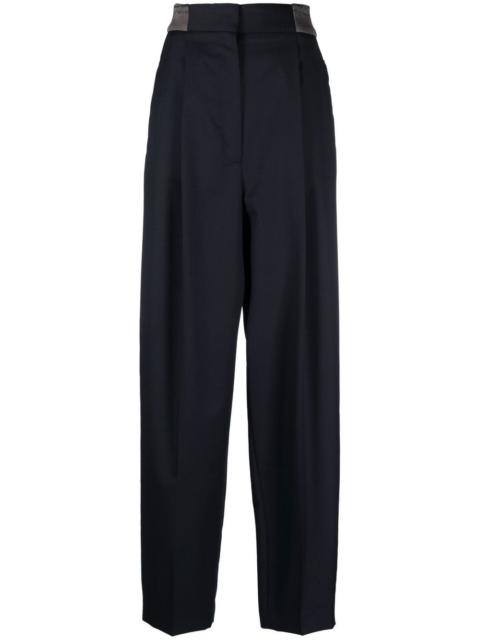 straight-leg cut tailored trousers