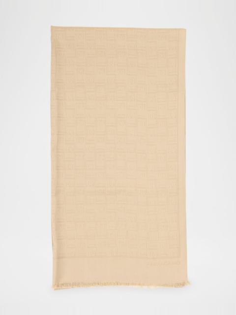 Safari Monogram Silk Wool Scarf