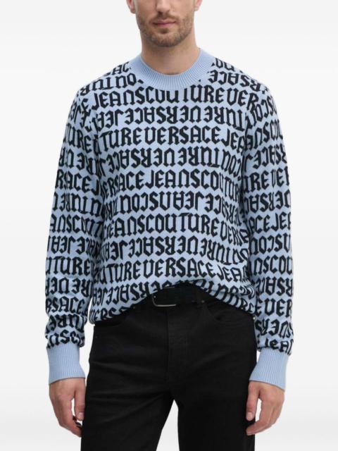 text-motif sweater