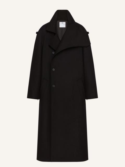 OBLIQUE WOOL TRENCH COAT