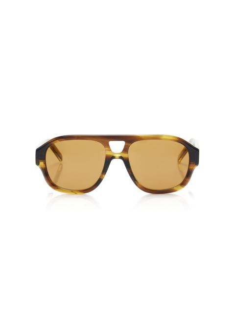 Day Aviator-Frame Acetate Sunglasses brown