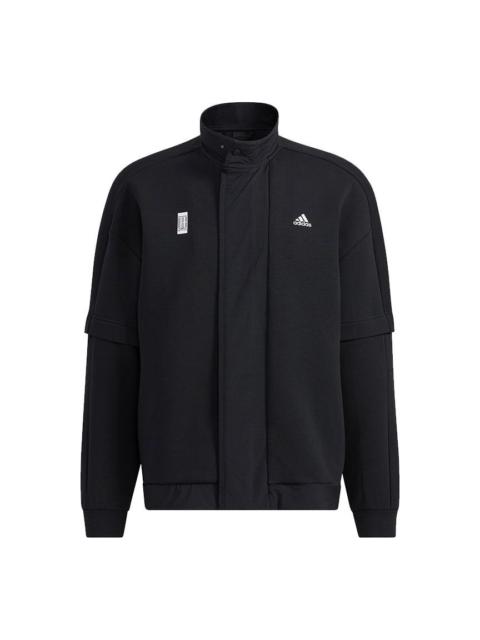 adidas Wj Kn Mid Casual Sports Breathable Jacket Black H39318