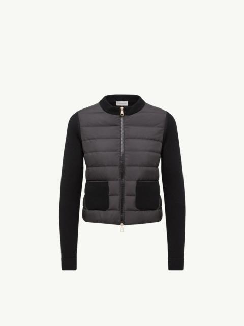 Padded Wool Zip-Up Cardigan