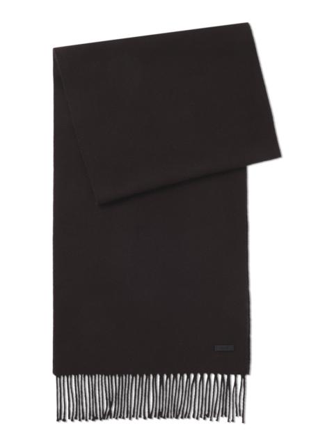 ITALIAN-MADE SCARF IN WOOL WITH LOGO PATCH