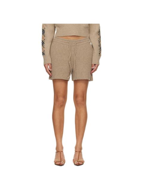 Beige Wool Shorts