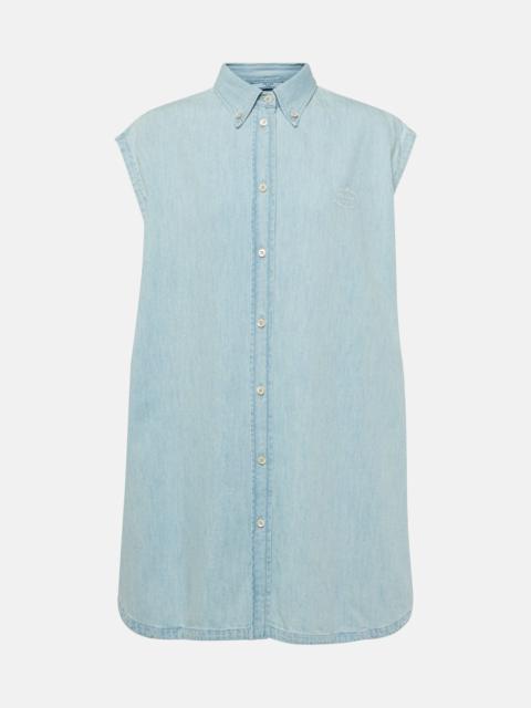 Oversized denim shirt dress