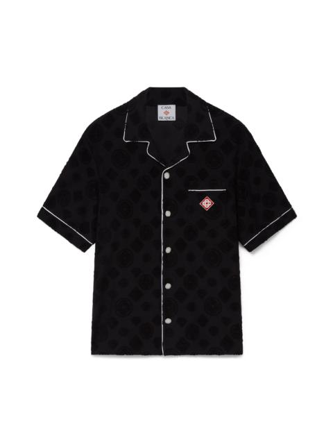 Towelling Monogram Short Sleeve Shirt