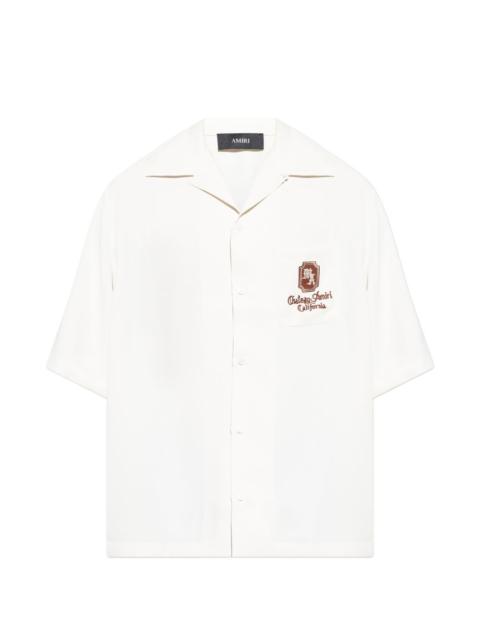 logo-embroidered shirt
