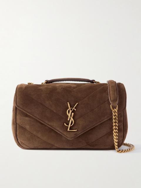 Loulou Quilted Suede Shoulder Bag
