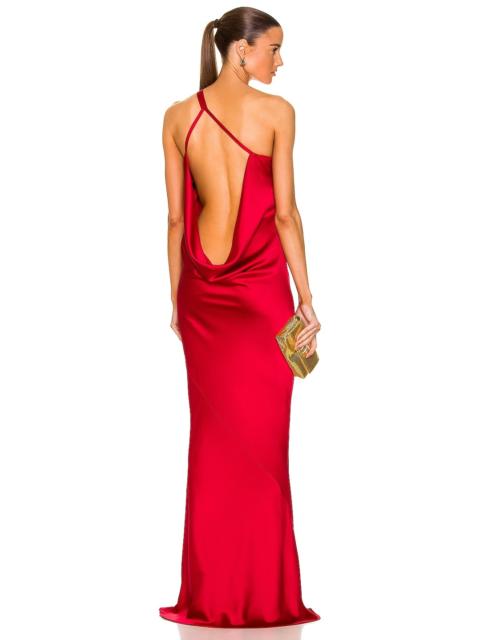 One Shoulder Bias Gown