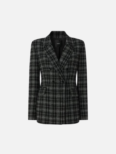 YARN-DYED CHECK DOUBLE-BREASTED JACKET