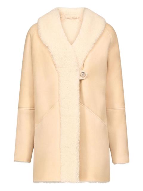 Isak elongated-lapel shearling coat
