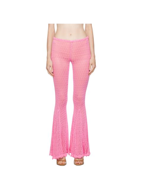 Pink Flared Trousers