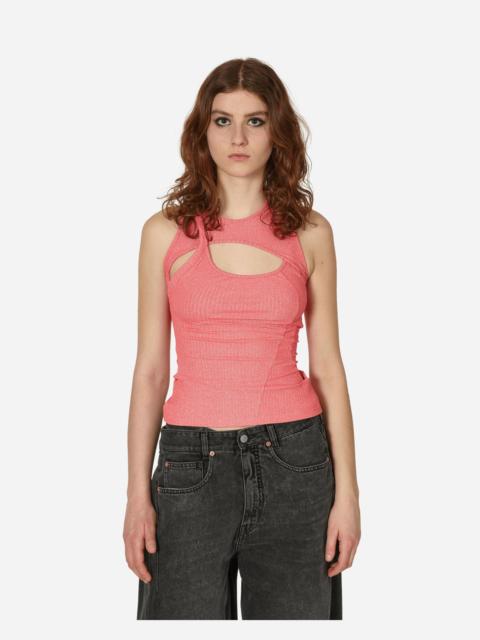 Layered Cut-Out Tank Top Pink