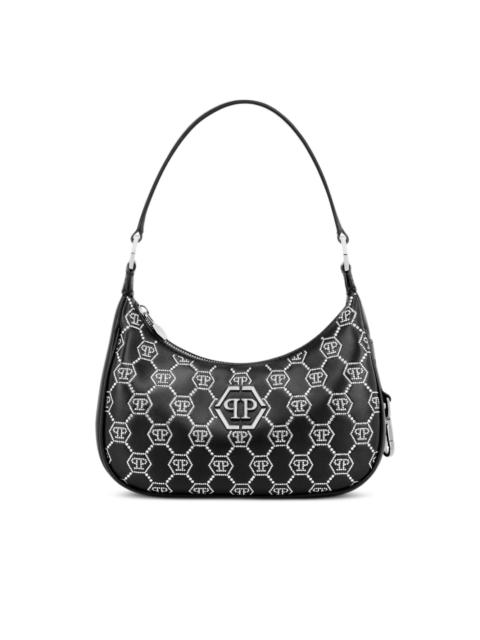logo embellished shoulder bag