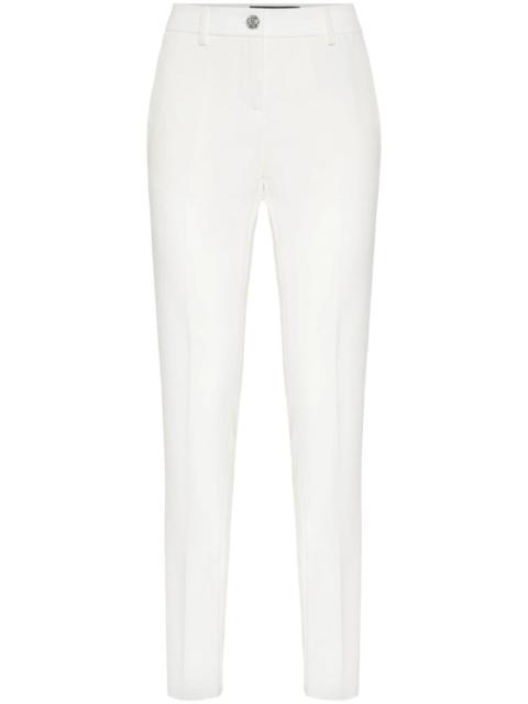 mid-rise slim-fit trousers