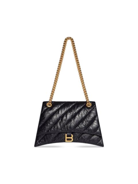 Women's Crush Medium Chain Bag Quilted  in Black
