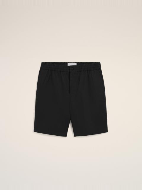 BLACK COTTON ELASTICATED WAIST AMI DE COEUR SHORTS
