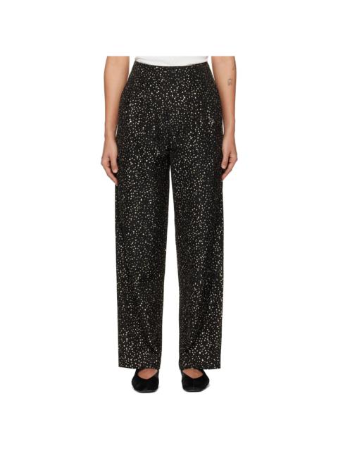 Black Glitter Murray Trousers