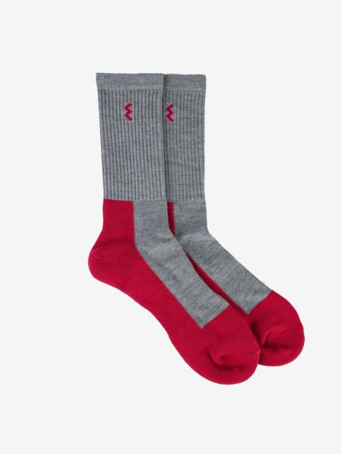 IRON HEART WOMEN'S WORK BOOT SOCKS - GREY/RED