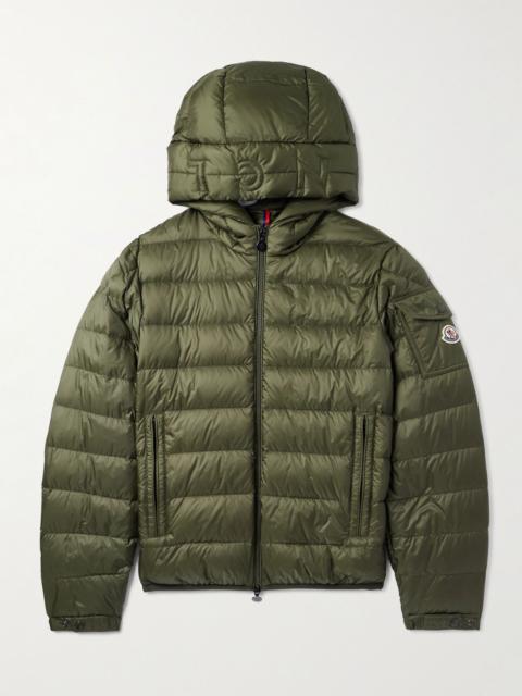 Najan Logo-Appliquéd Quilted Shell Hooded Down Jacket Green