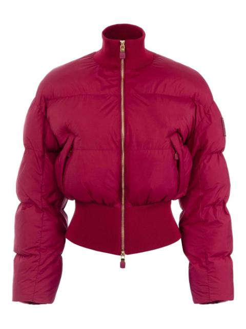 ribbed quilted down jacket