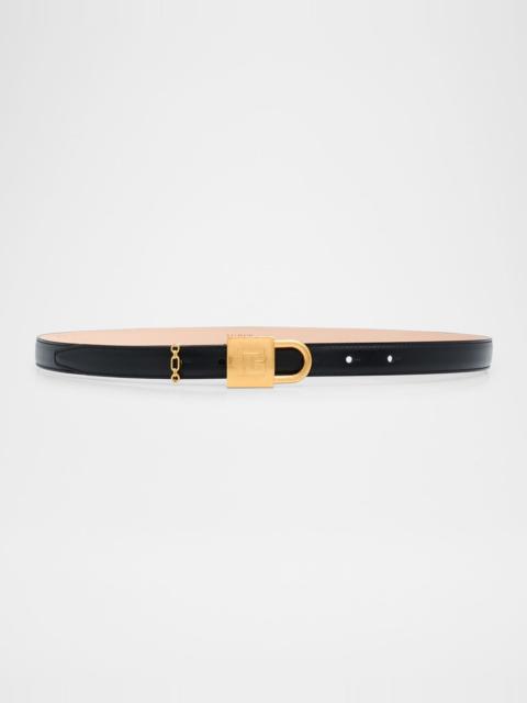 Sync Narrow Leather Belt
