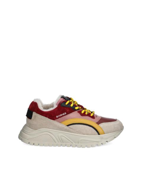 Malaga 21 laced panelled low-top sneakers