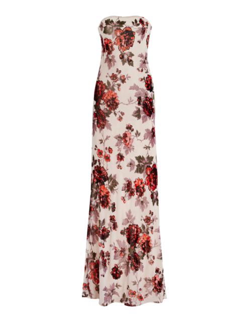 Floral Velvet Devore Gown floral