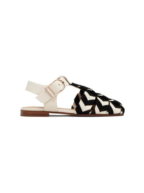 Black & Off-White Willow Sandals