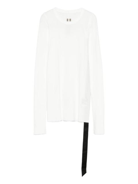 long-sleeve tie-detail top