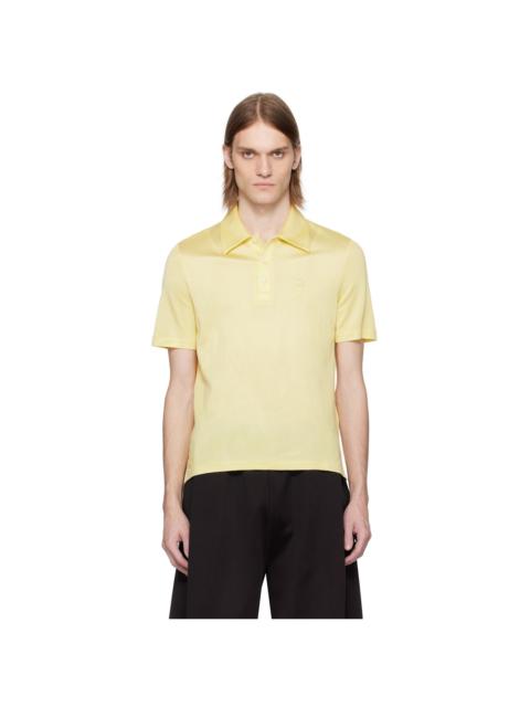 Yellow Runway Regular Fit Satin Piqué Polo