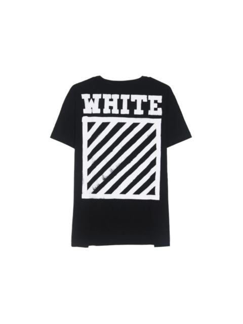 OFF-WHITE Brushed Diag T-shirt Black/White