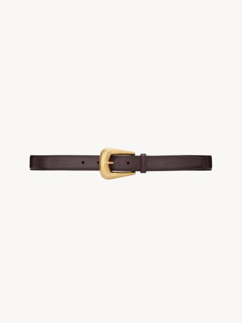 FOLK BUCKLE BELT IN SMOOTH LEATHER