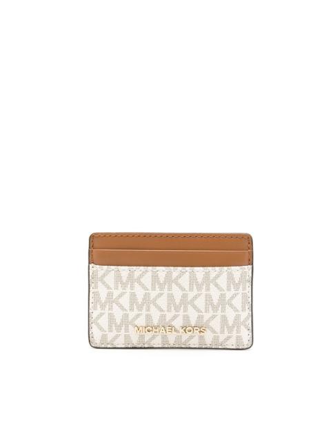 monogram-print faux-leather wallet