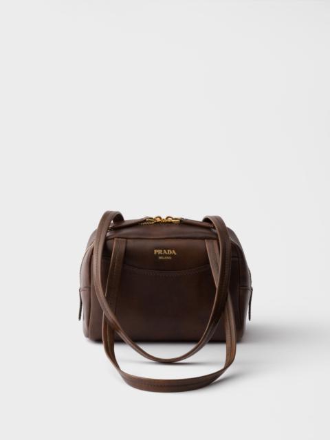 Prada Carry antiqued leather top-handle mini-bag