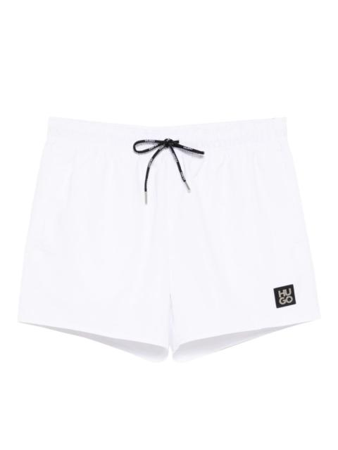 logo-patched swim shorts
