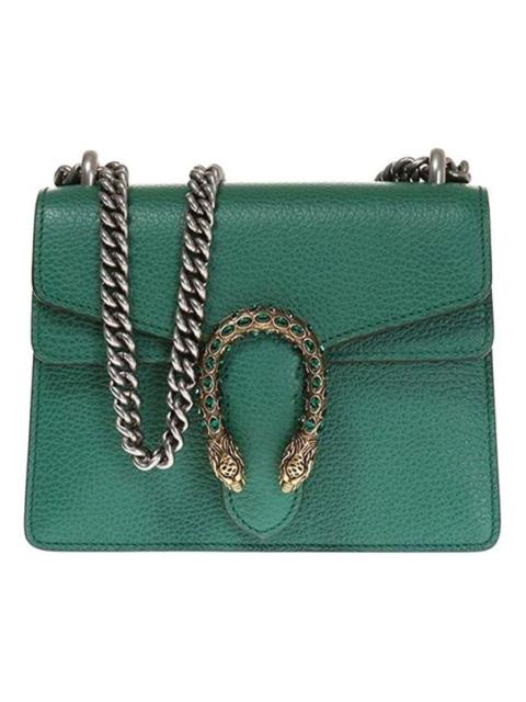 (WMNS) Gucci Dionysus Tiger Head Leather Chain Shoulder Messenger Bag Mini Green Classic 421970-CAOG