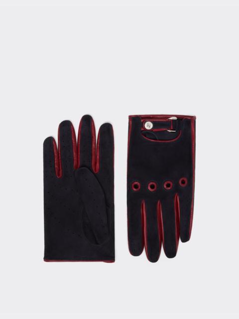 Suede driving gloves