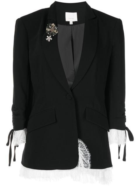 Roxie lace-trim blazer