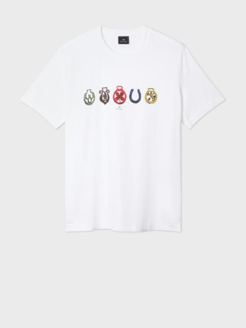White 'Lucky Charm' Print T-Shirt
