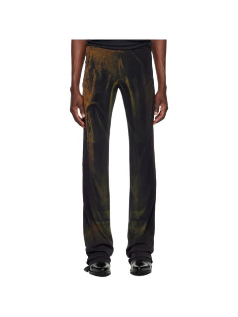 SSENSE Exclusive Khaki & Black Mesh Printed Water Sweatpants
