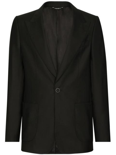 one-button tailored blazer