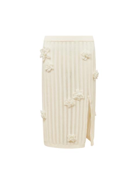 Flower Lace Knit Skirt | Casablanca Paris